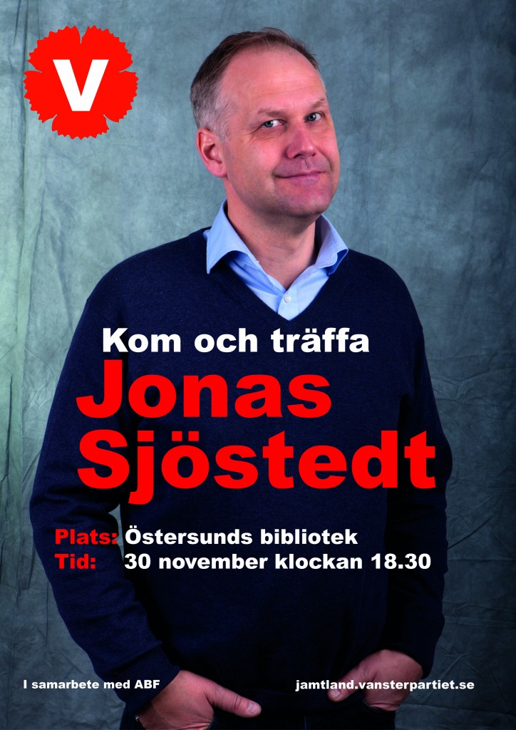 Jonas Sjöstedt november 2015 affisch